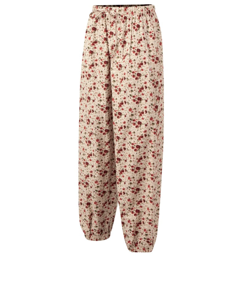IVORY&amp;RED FLOWER LOUNGE PANTS