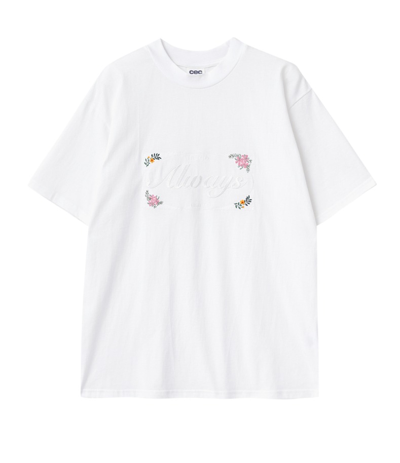 ALWAYS EMBROIDERED T-SHIRT(WHITE)