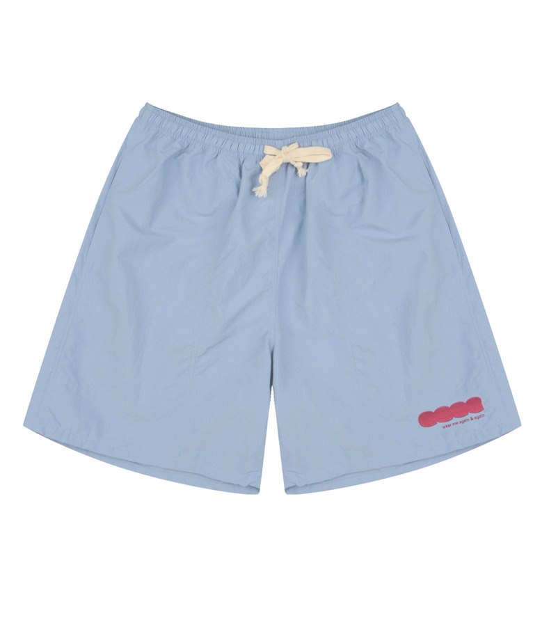 CCCC EMBROIDERED NYLON SHORTS(SKY BLUE)
