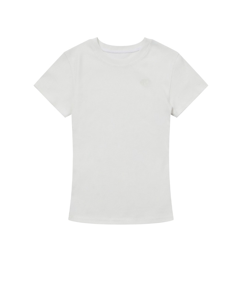 CH EMBROIDERED LOGO WOMAN T-SHIRT(WHITE)
